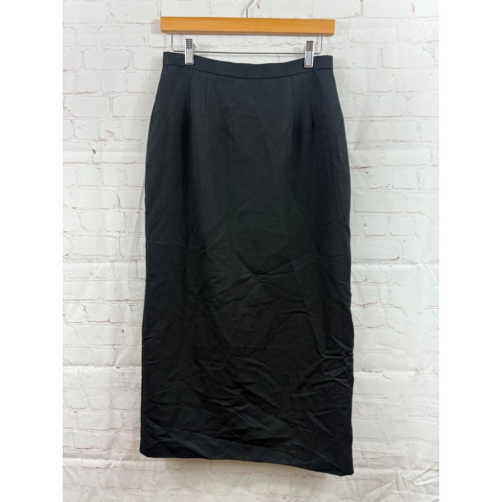Liz Baker Midi Skirt Womens Size 10 Black Fully Lined Casual Pencil Style